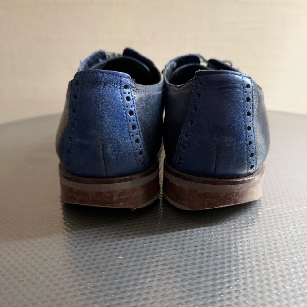 Cole Haan navy and blue lace-up dress shoes - Picture 4 of 8
